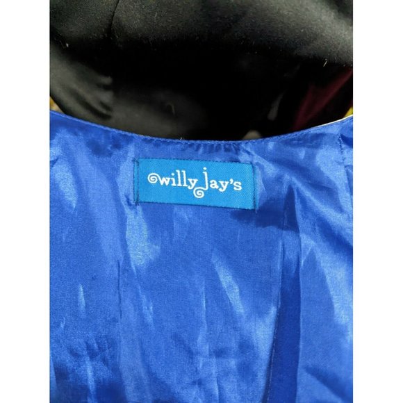 Willy Jay's Blue and Yellow Lightweight Wrap Dress Size S - Picture 7 of 9